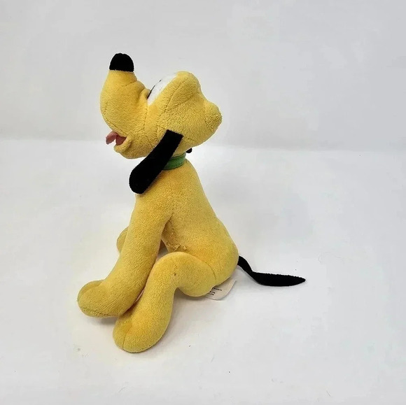 Just Play Disney Pluto Dog 7" Sitting Plush Stuffed Animal Yellow Puppy - Picture 4 of 9
